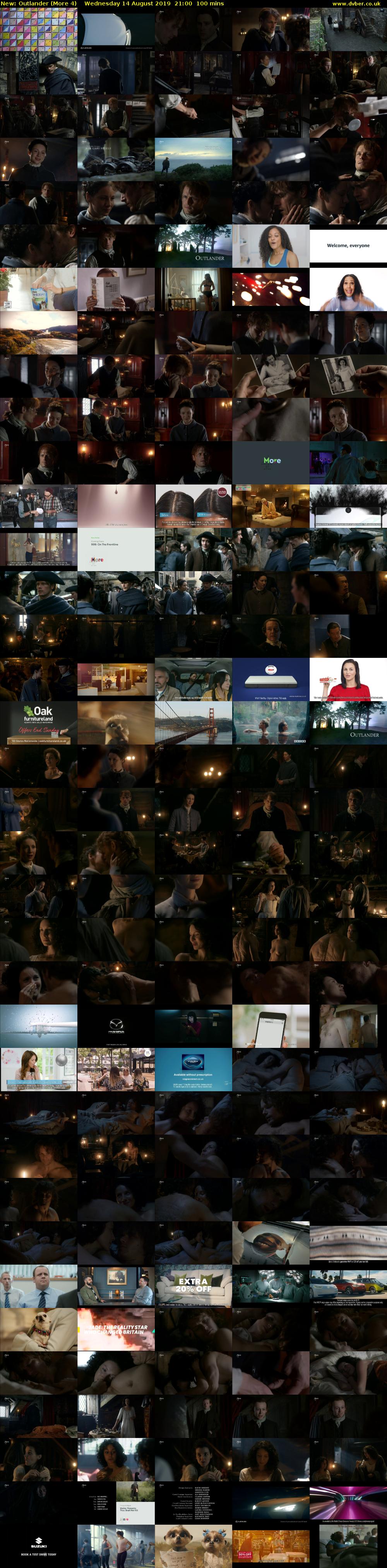 Outlander (More 4) Wednesday 14 August 2019 21:00 - 22:40