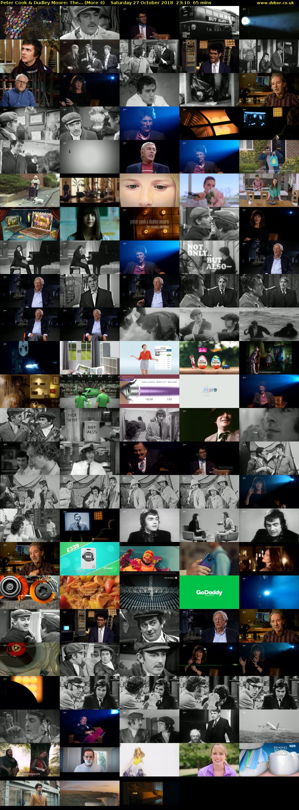 Peter Cook & Dudley Moore: The... (More 4) Saturday 27 October 2018 23:10 - 00:15