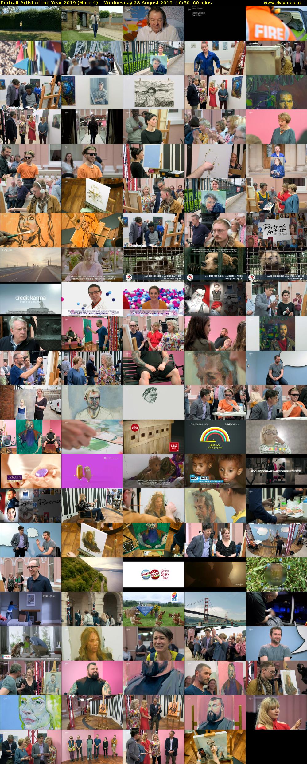 Portrait Artist of the Year 2019 (More 4) Wednesday 28 August 2019 16:50 - 17:50