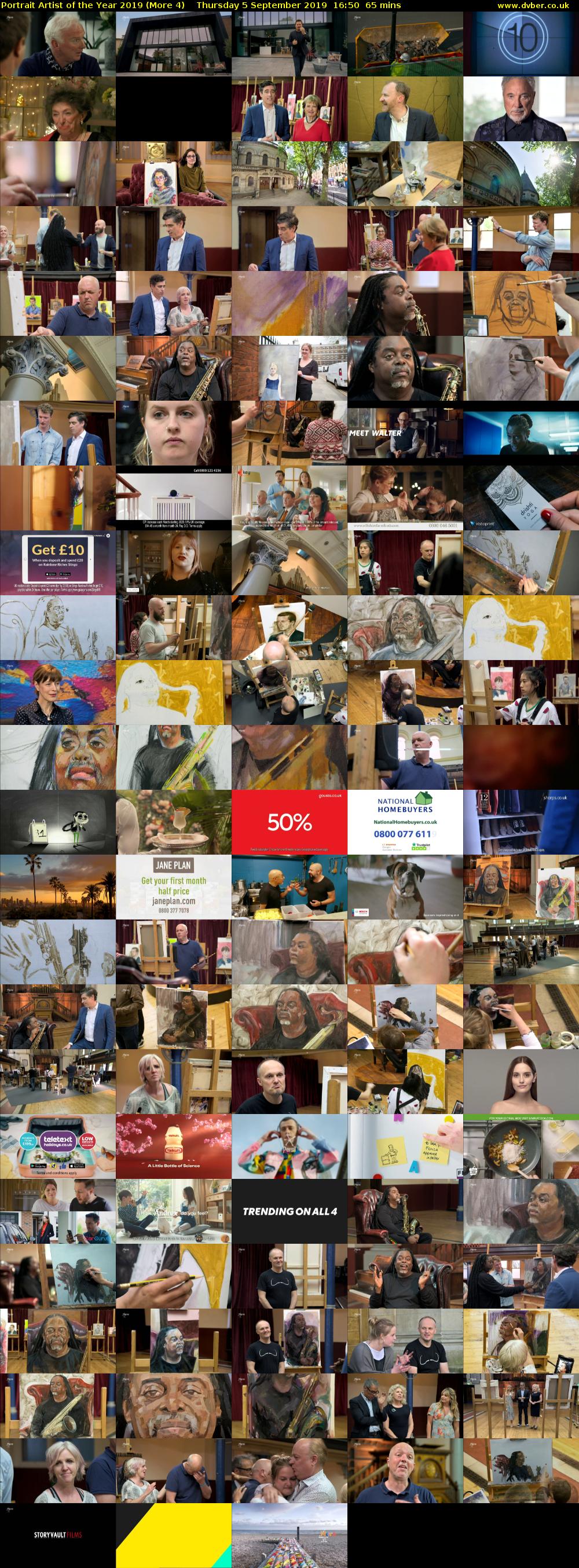 Portrait Artist of the Year 2019 (More 4) Thursday 5 September 2019 16:50 - 17:55