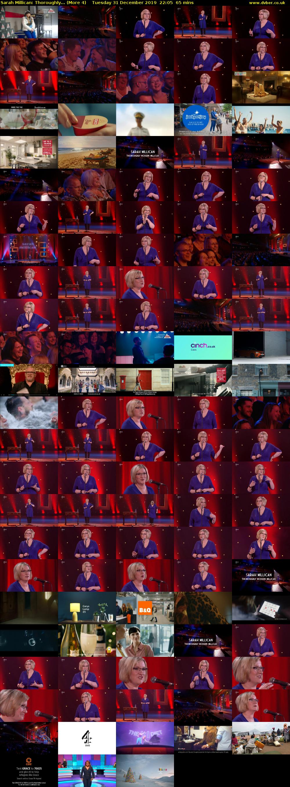 Sarah Millican: Thoroughly... (More 4) Tuesday 31 December 2019 22:05 - 23:10