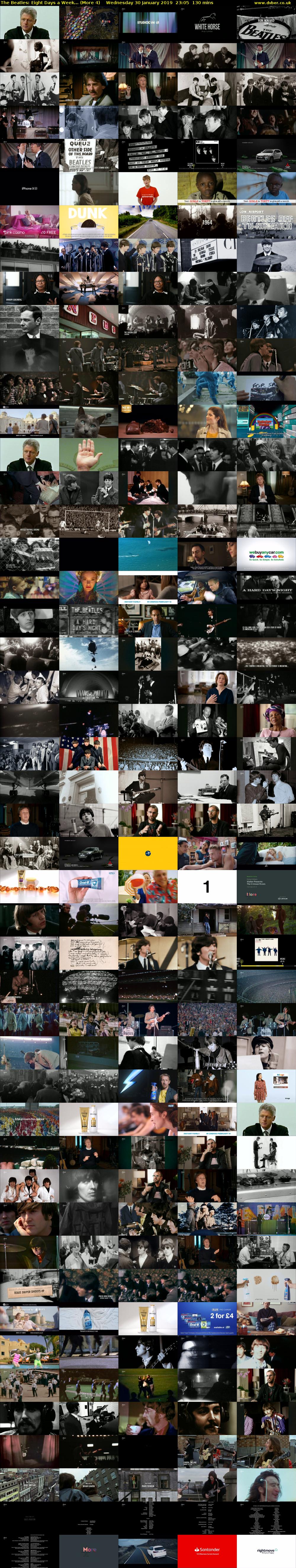 The Beatles: Eight Days a Week... (More 4) Wednesday 30 January 2019 23:05 - 01:15