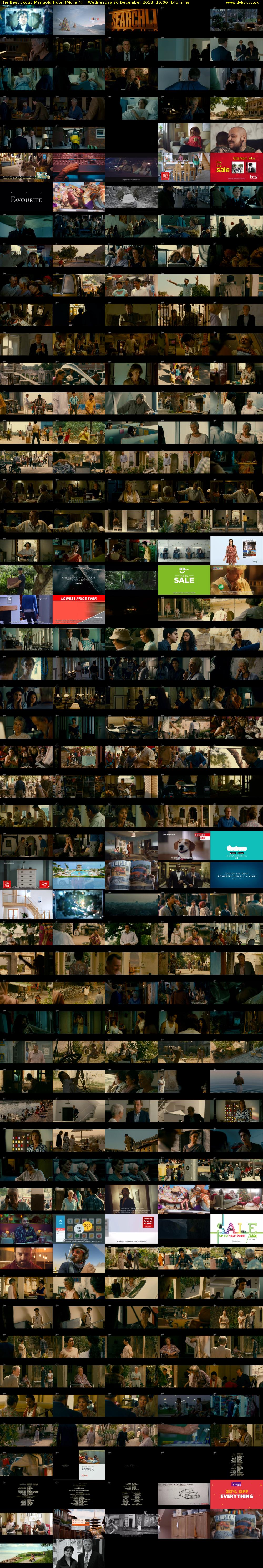 The Best Exotic Marigold Hotel (More 4) Wednesday 26 December 2018 20:00 - 22:25