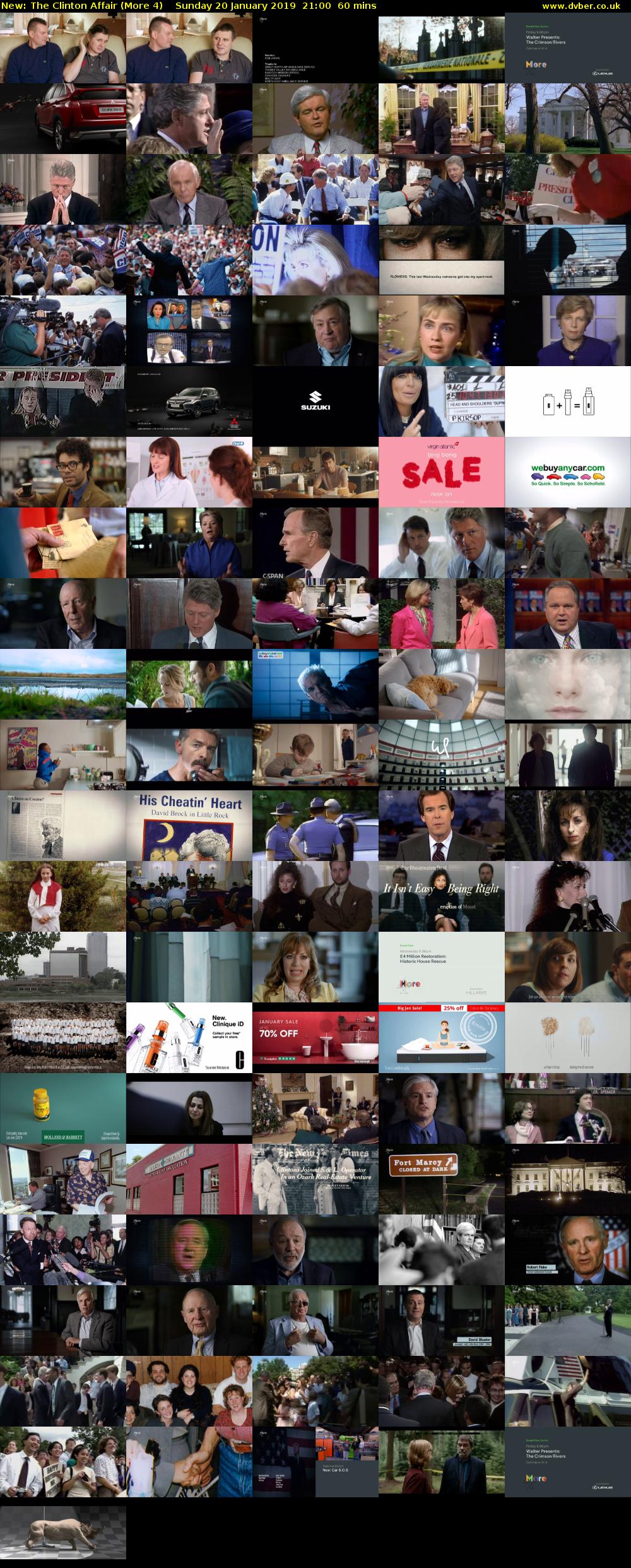 The Clinton Affair (More 4) Sunday 20 January 2019 21:00 - 22:00