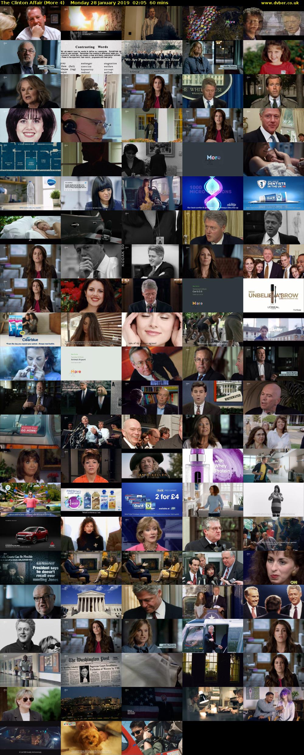 The Clinton Affair (More 4) Monday 28 January 2019 02:05 - 03:05