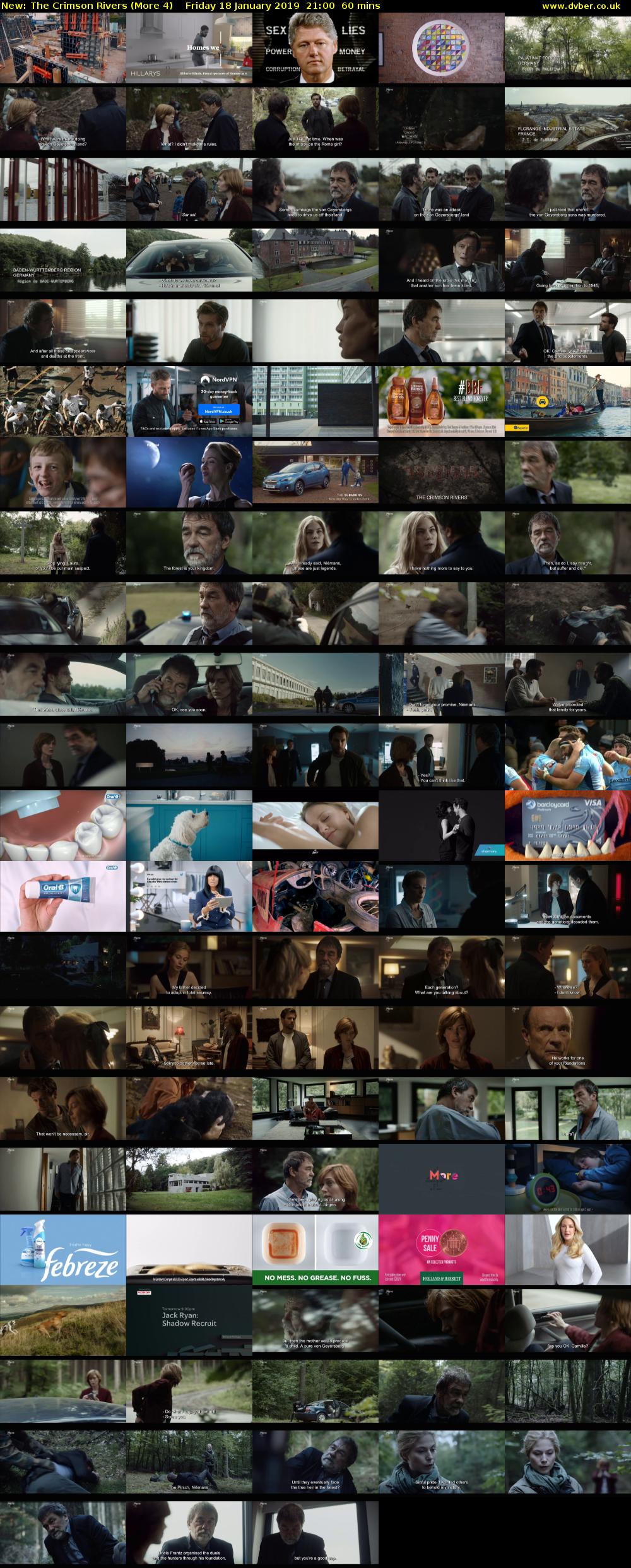 The Crimson Rivers (More 4) Friday 18 January 2019 21:00 - 22:00