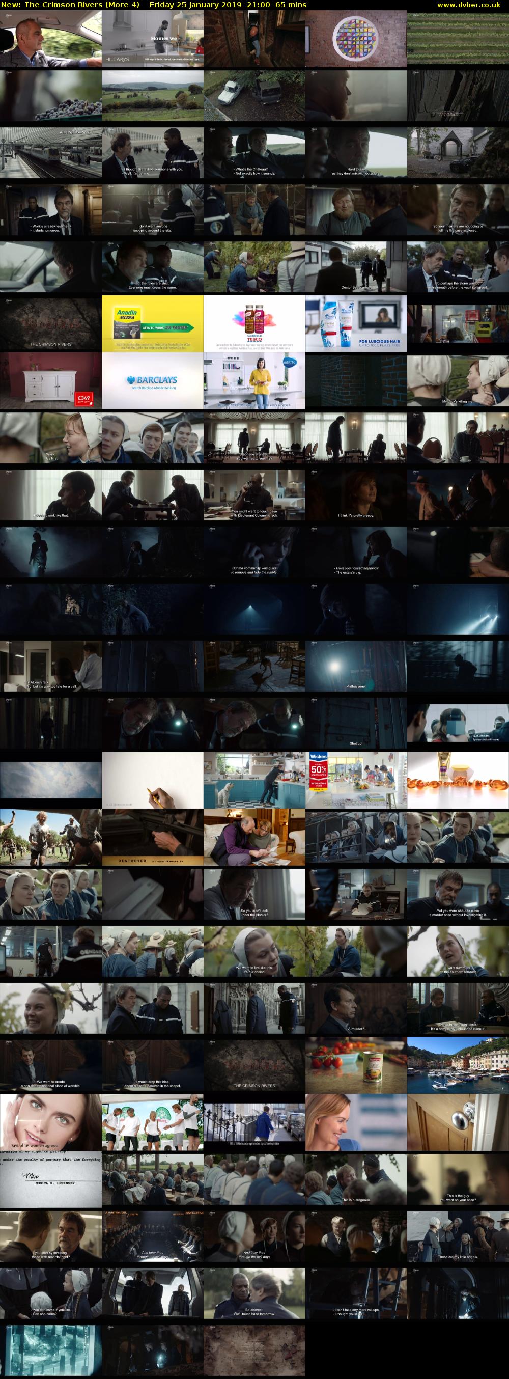 The Crimson Rivers (More 4) Friday 25 January 2019 21:00 - 22:05