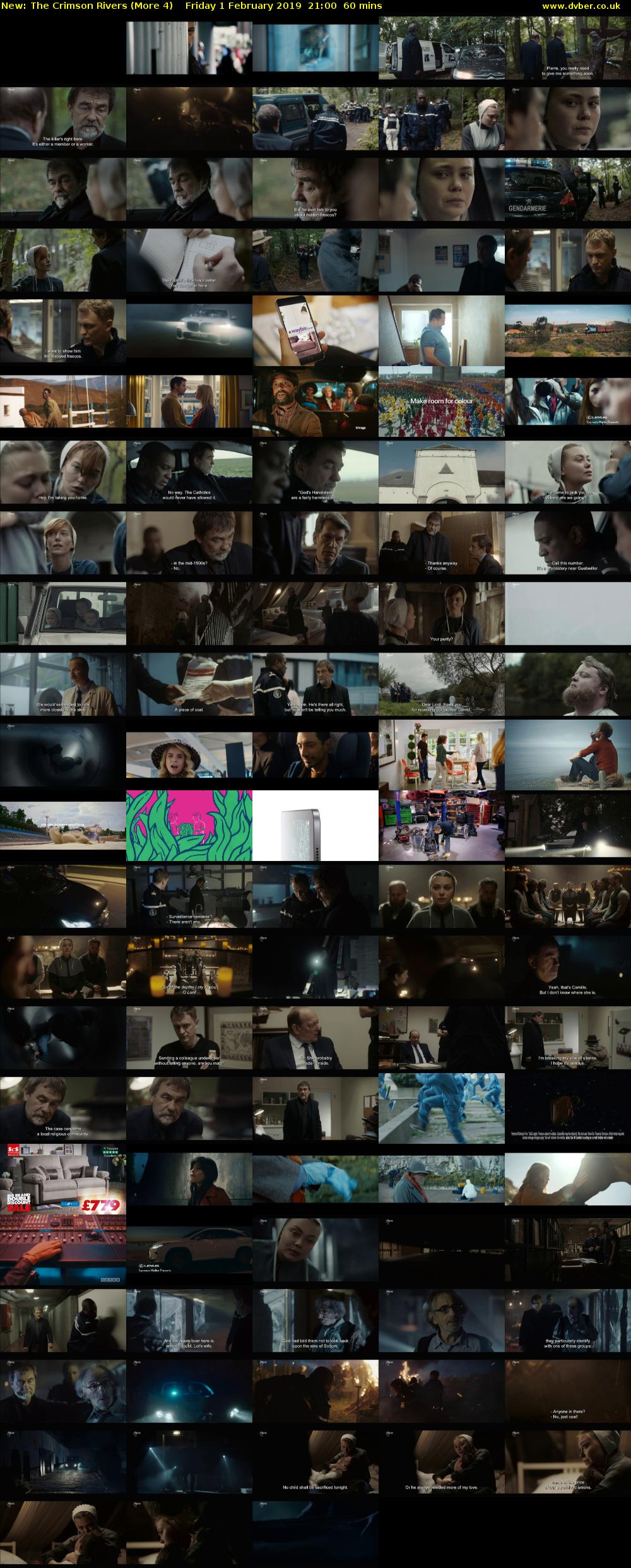 The Crimson Rivers (More 4) Friday 1 February 2019 21:00 - 22:00