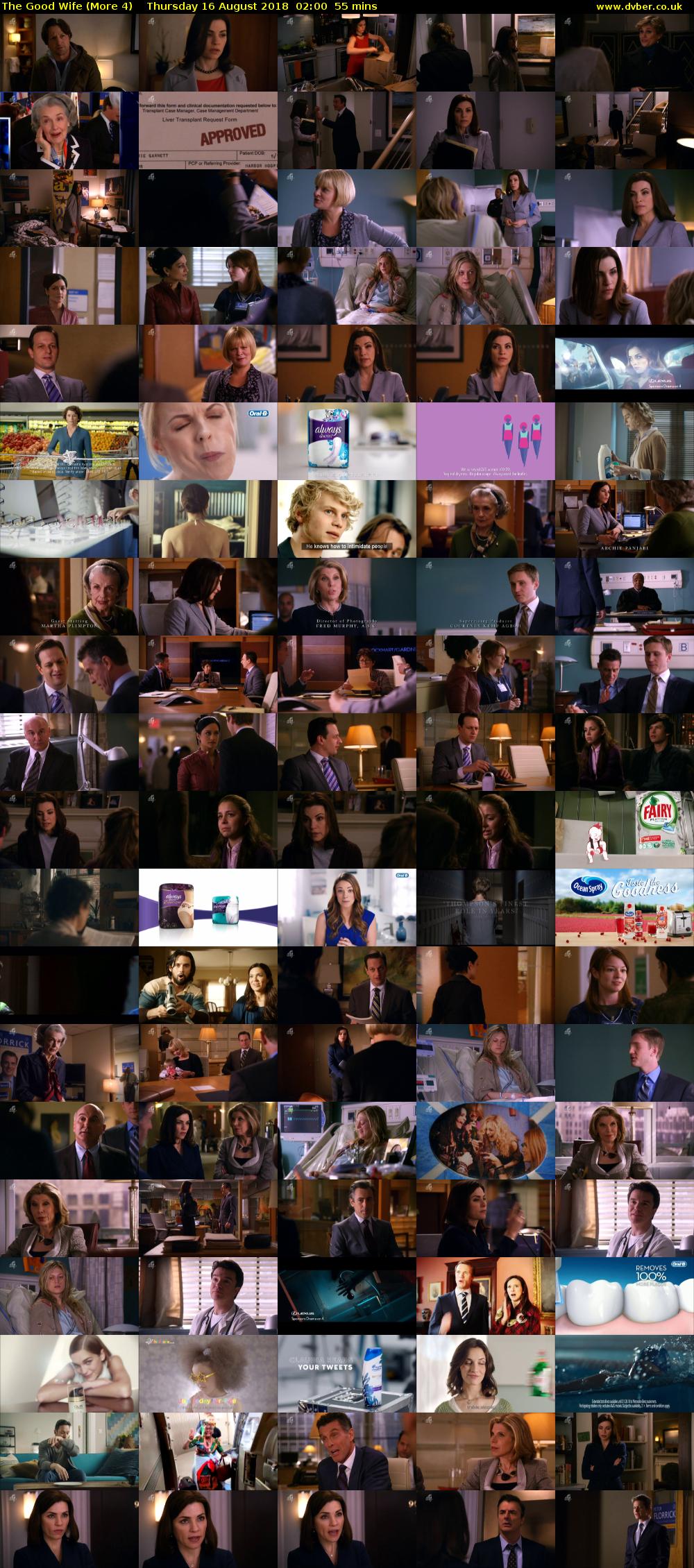 The Good Wife (More 4) Thursday 16 August 2018 02:00 - 02:55