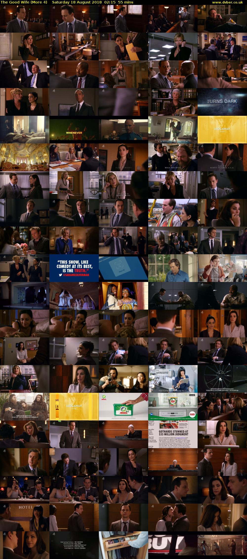 The Good Wife (More 4) Saturday 18 August 2018 02:15 - 03:10