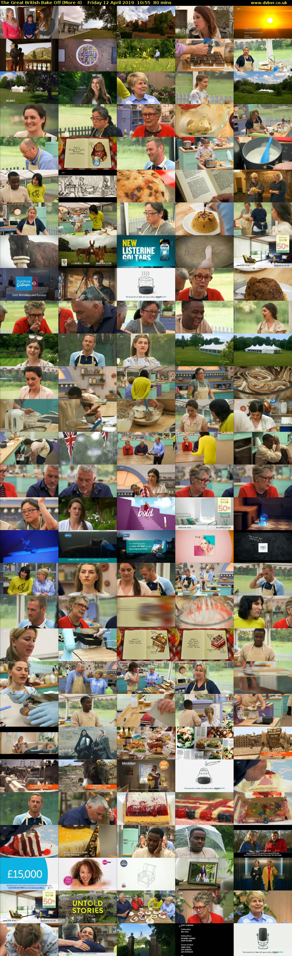 The Great British Bake Off (More 4) Friday 12 April 2019 10:55 - 12:15