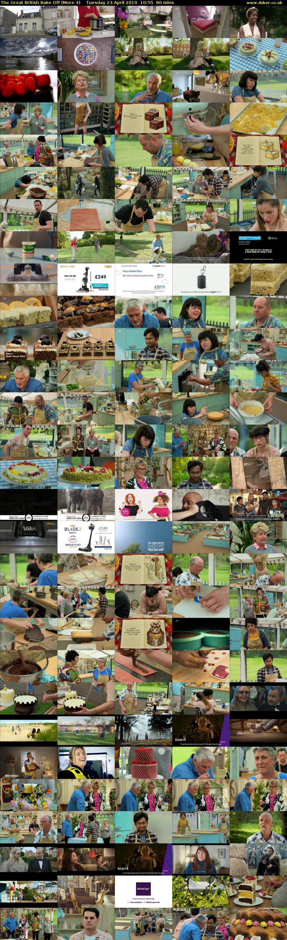 The Great British Bake Off (More 4) Tuesday 23 April 2019 10:55 - 12:15