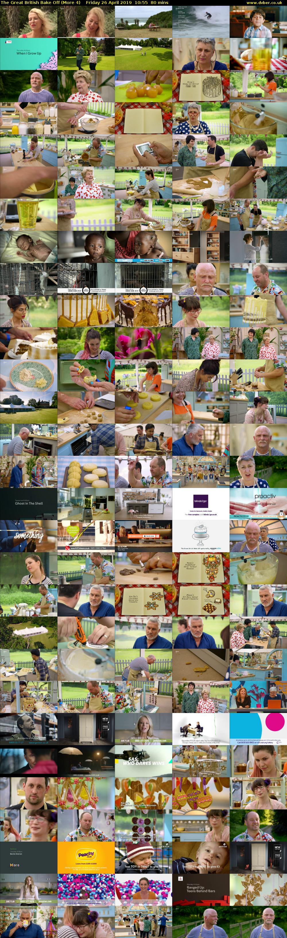 The Great British Bake Off (More 4) Friday 26 April 2019 10:55 - 12:15