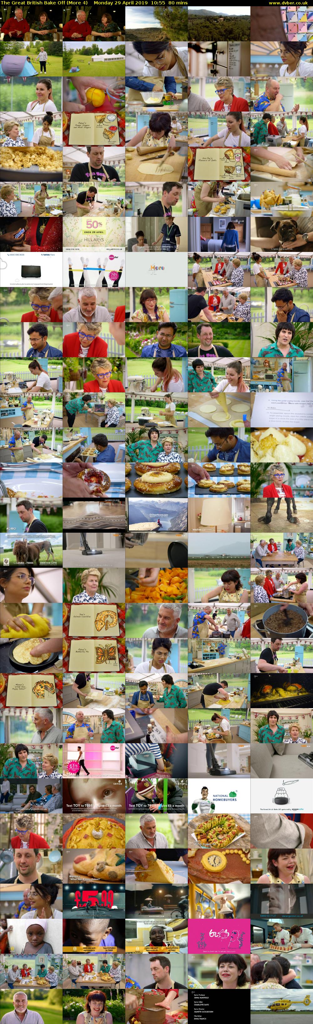 The Great British Bake Off (More 4) Monday 29 April 2019 10:55 - 12:15