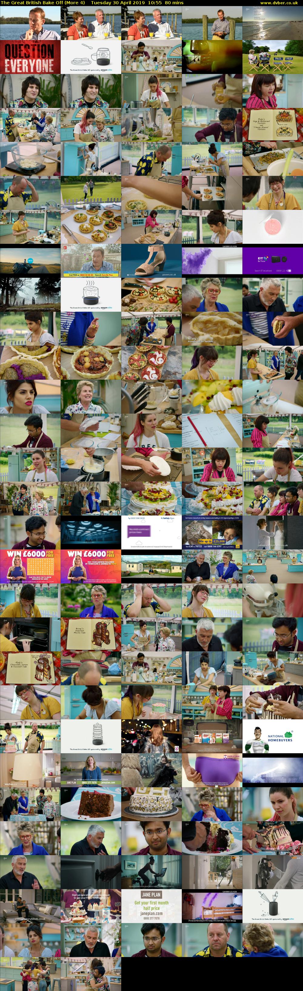 The Great British Bake Off (More 4) Tuesday 30 April 2019 10:55 - 12:15