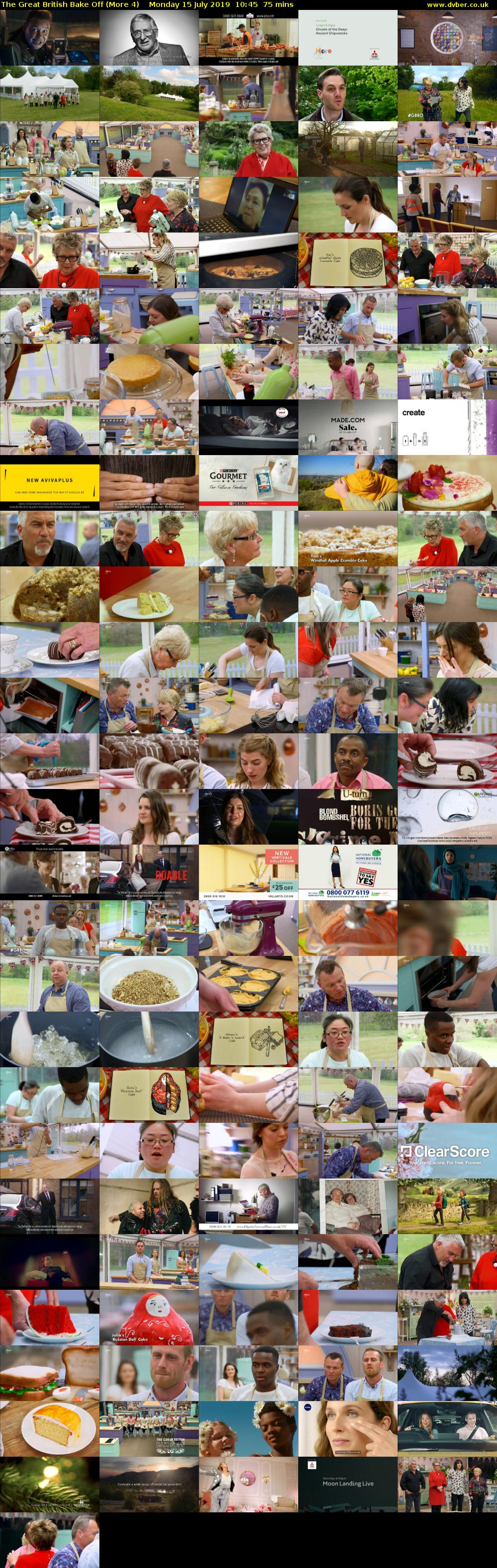 The Great British Bake Off (More 4) Monday 15 July 2019 10:45 - 12:00