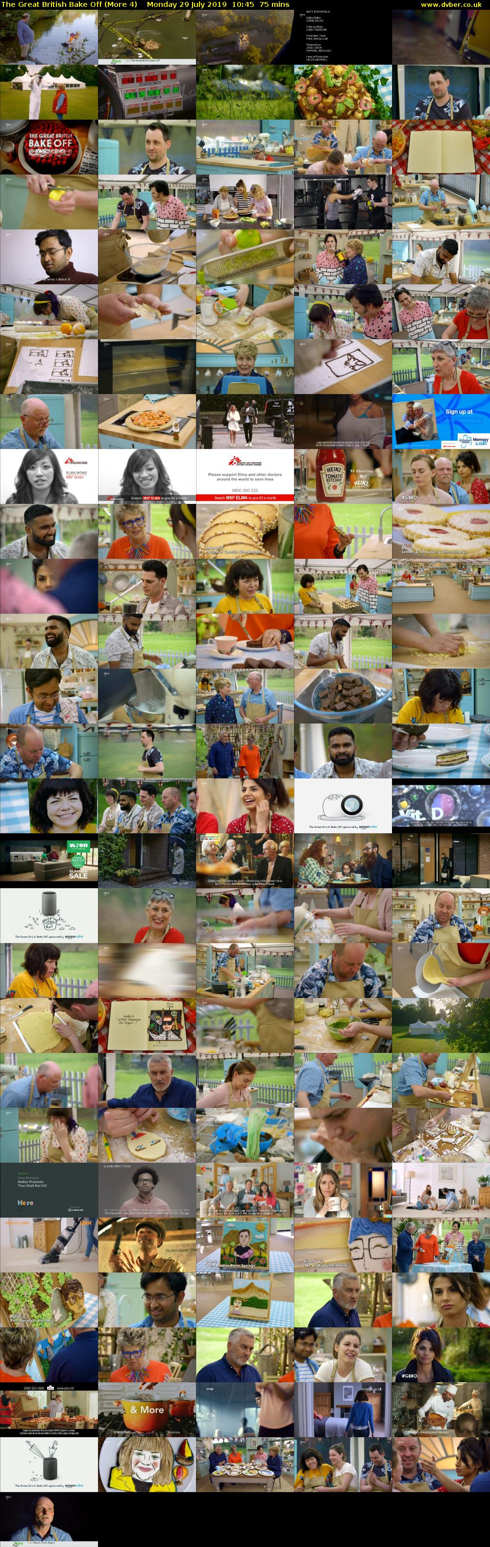 The Great British Bake Off (More 4) Monday 29 July 2019 10:45 - 12:00