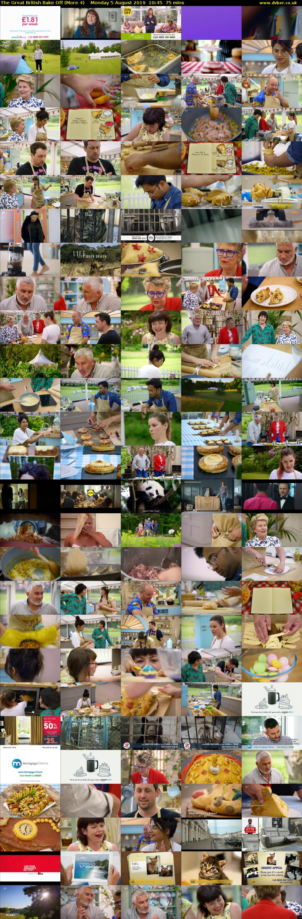 The Great British Bake Off (More 4) Monday 5 August 2019 10:45 - 12:00