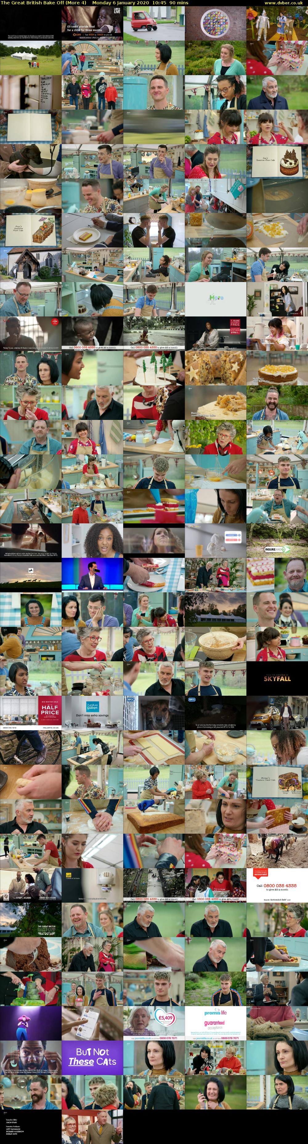 The Great British Bake Off (More 4) Monday 6 January 2020 10:45 - 12:15