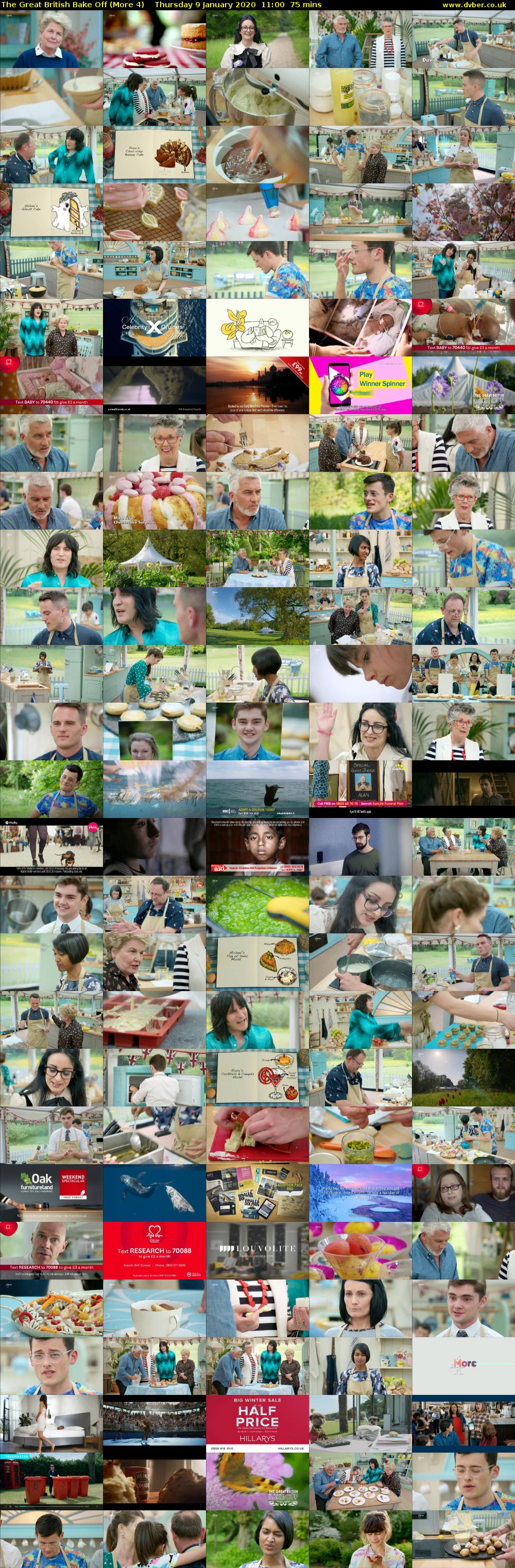 The Great British Bake Off (More 4) Thursday 9 January 2020 11:00 - 12:15