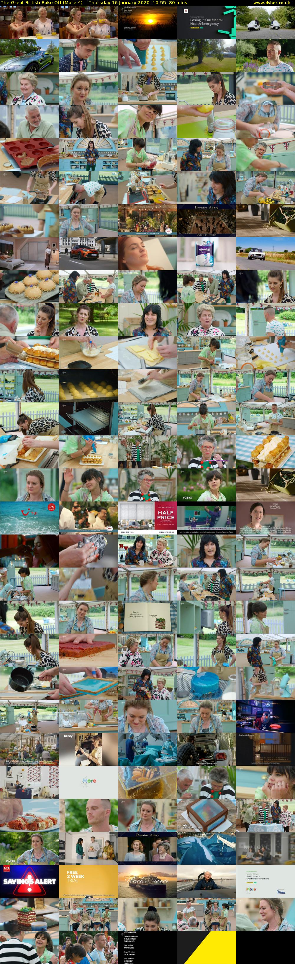 The Great British Bake Off (More 4) Thursday 16 January 2020 10:55 - 12:15