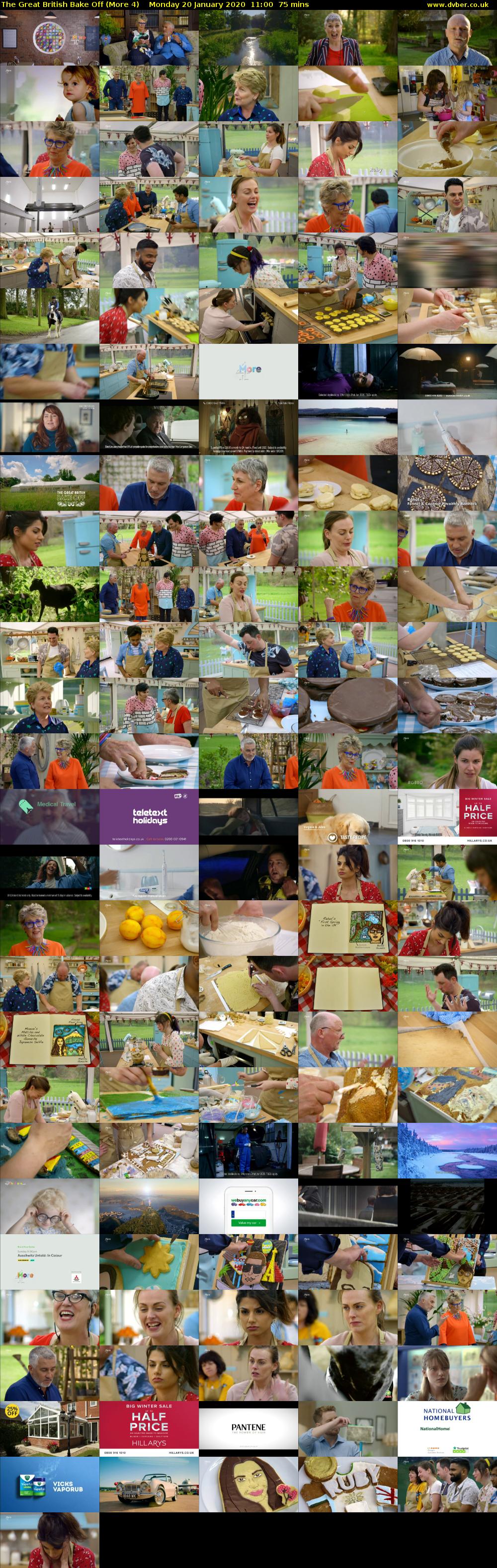 The Great British Bake Off (More 4) Monday 20 January 2020 11:00 - 12:15