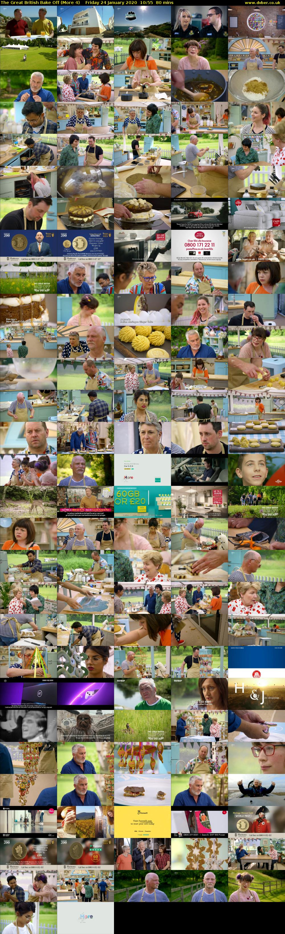 The Great British Bake Off (More 4) Friday 24 January 2020 10:55 - 12:15