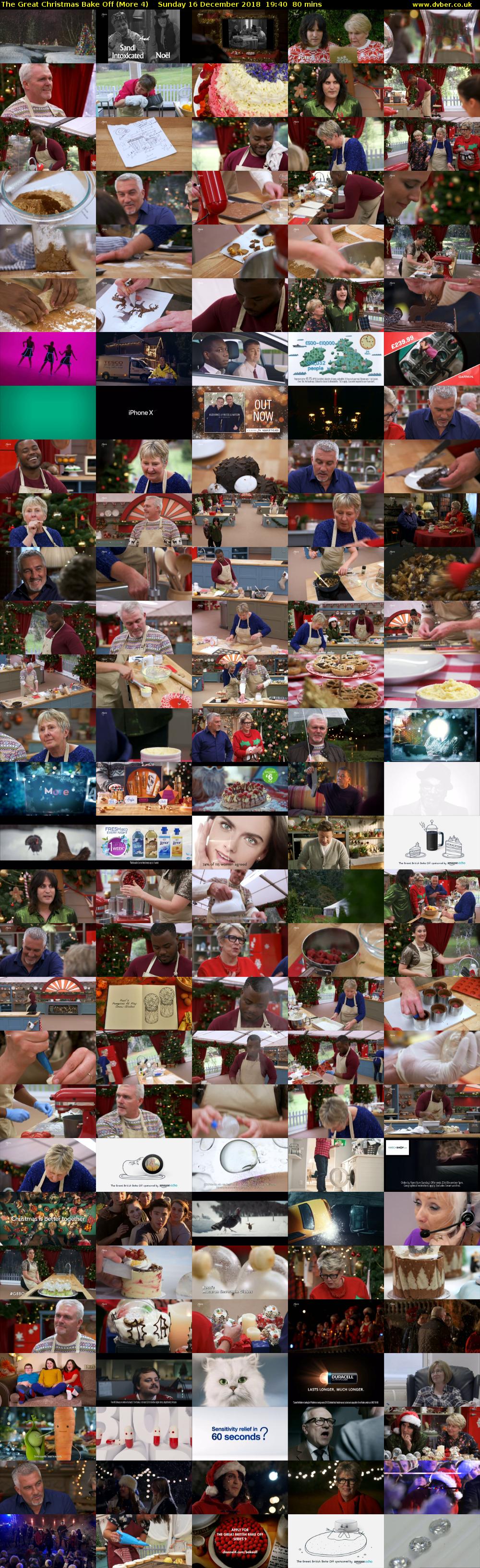 The Great Christmas Bake Off (More 4) Sunday 16 December 2018 19:40 - 21:00