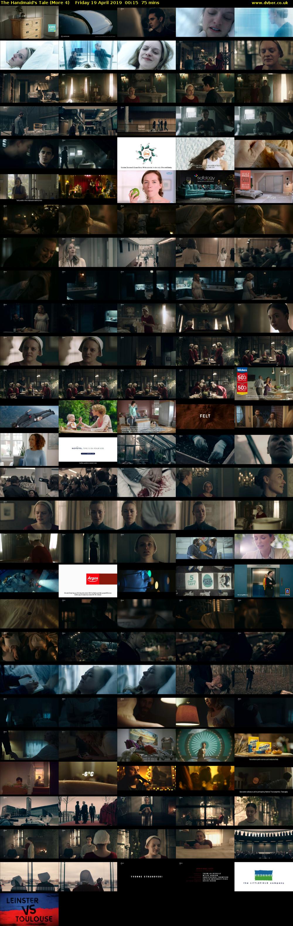 The Handmaid's Tale (More 4) Friday 19 April 2019 00:15 - 01:30