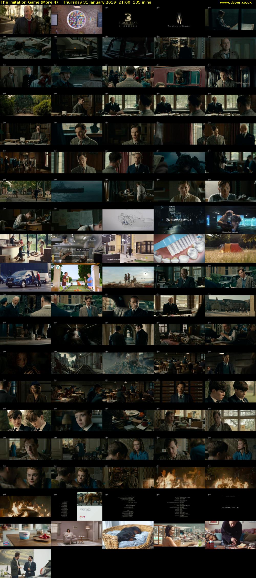 The Imitation Game (More 4) Thursday 31 January 2019 21:00 - 23:15