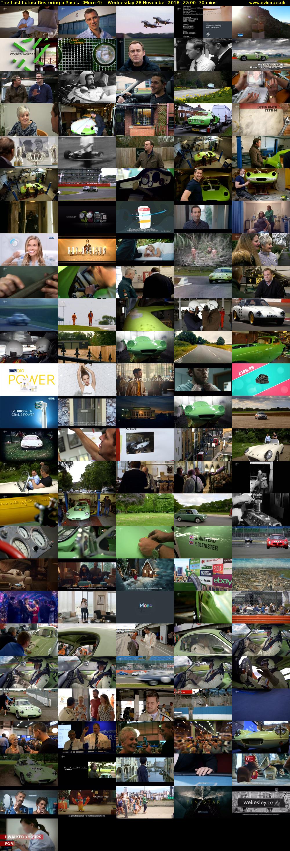 The Lost Lotus: Restoring a Race... (More 4) Wednesday 28 November 2018 22:00 - 23:10