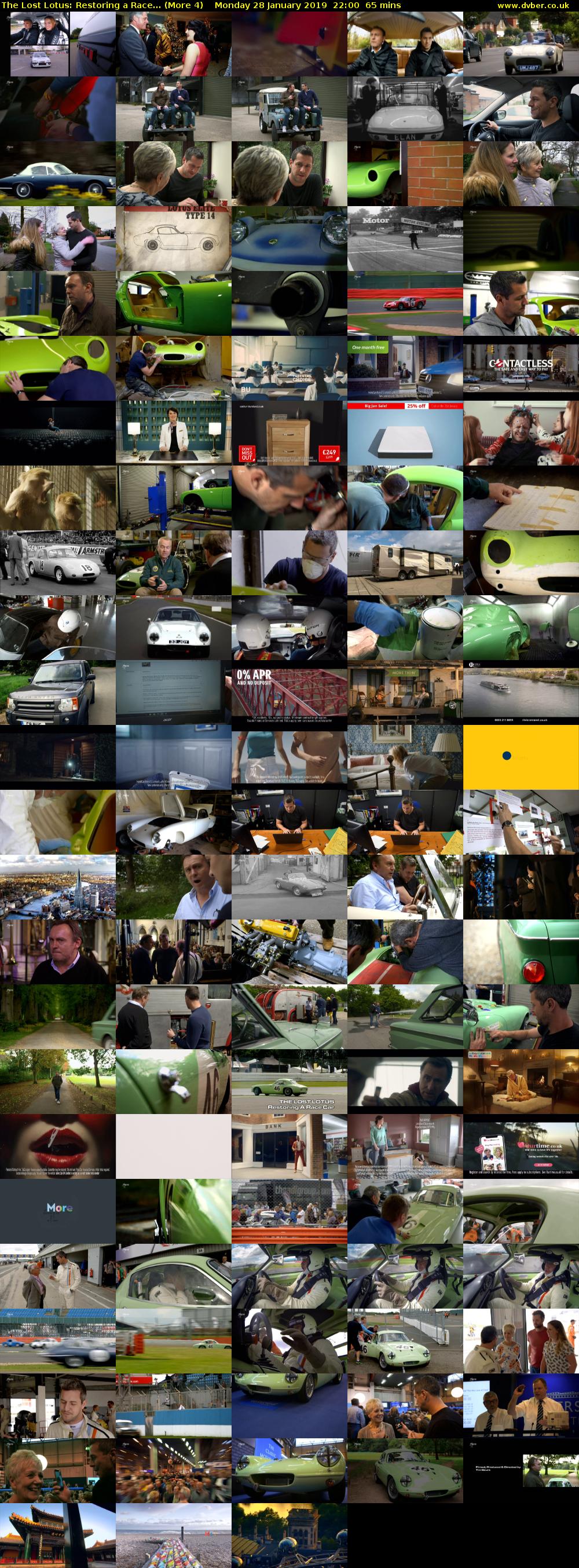 The Lost Lotus: Restoring a Race... (More 4) Monday 28 January 2019 22:00 - 23:05