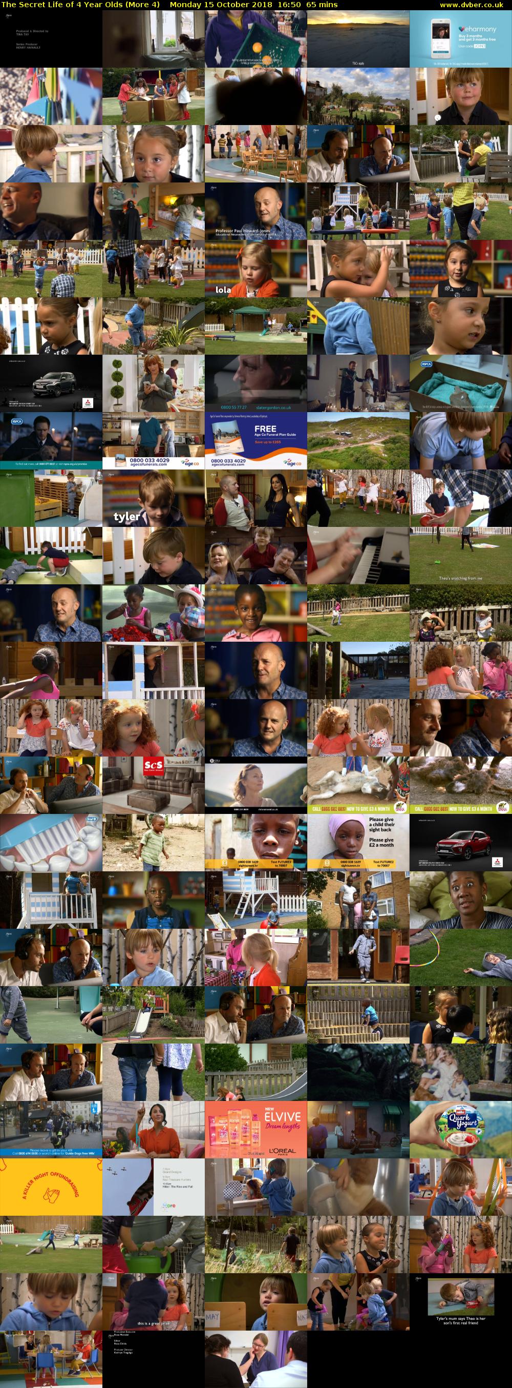 The Secret Life of 4 Year Olds (More 4) Monday 15 October 2018 16:50 - 17:55