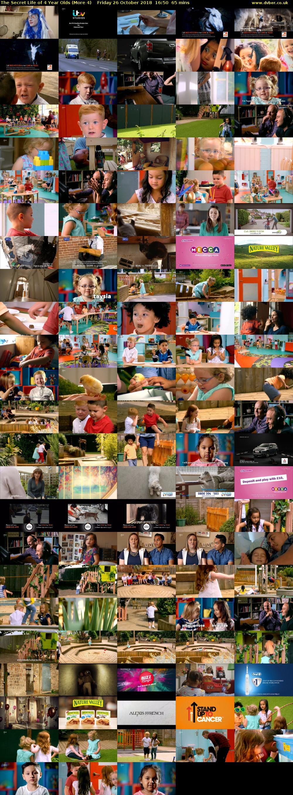 The Secret Life of 4 Year Olds (More 4) Friday 26 October 2018 16:50 - 17:55