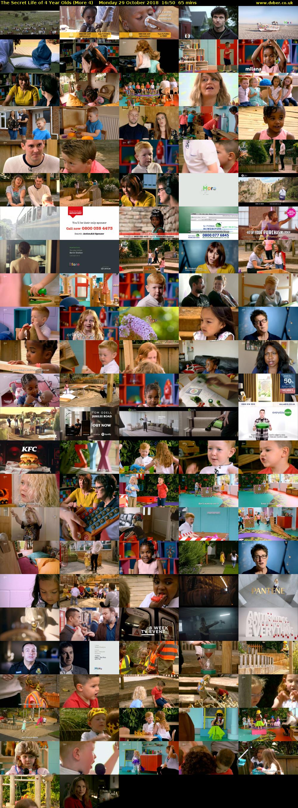 The Secret Life of 4 Year Olds (More 4) Monday 29 October 2018 16:50 - 17:55
