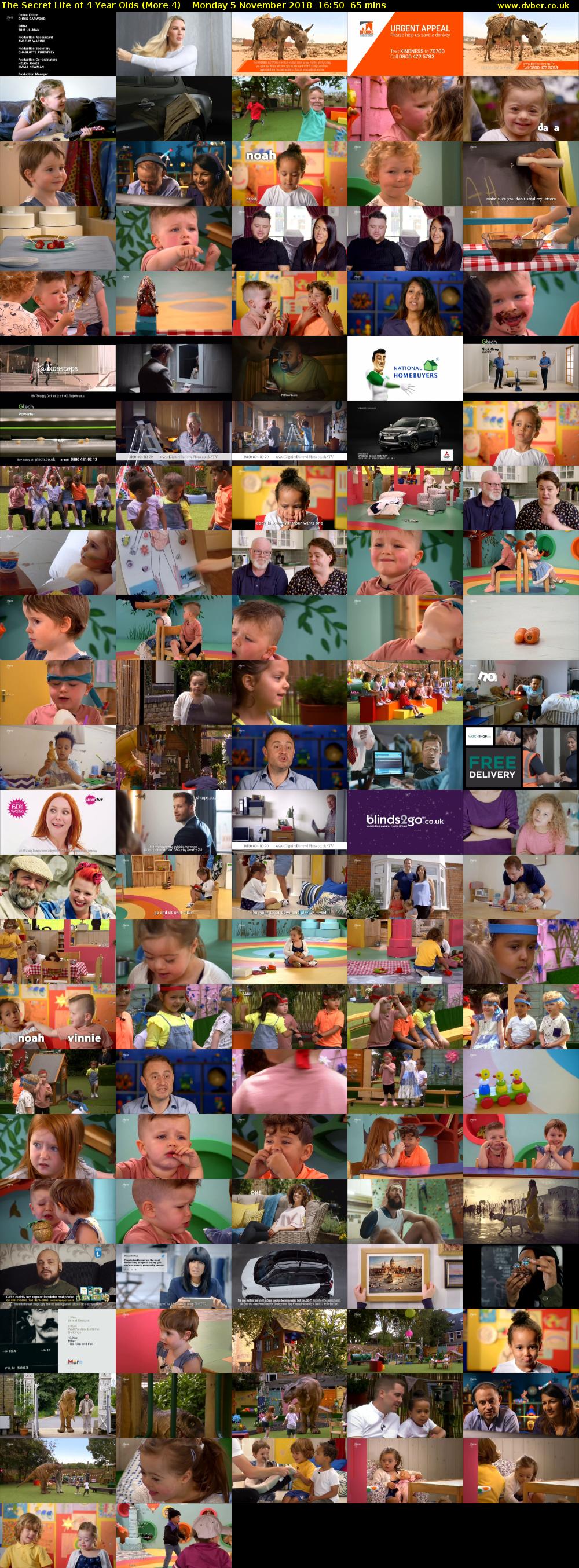 The Secret Life of 4 Year Olds (More 4) Monday 5 November 2018 16:50 - 17:55