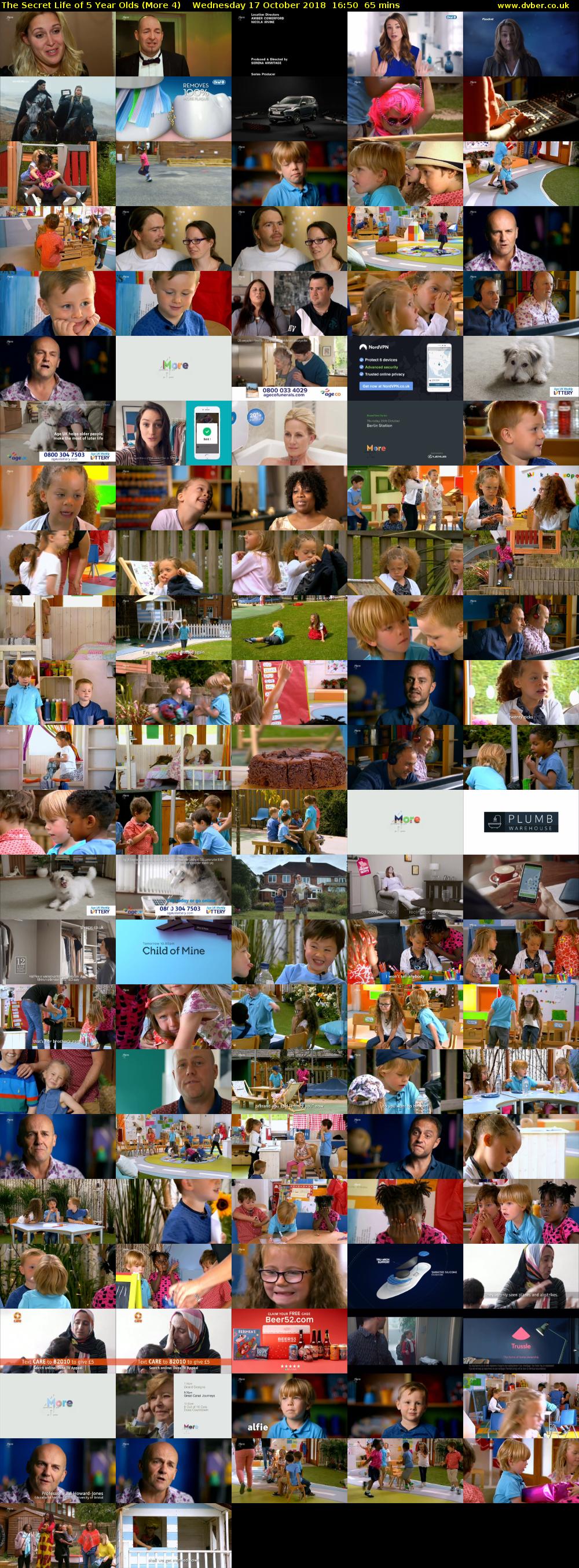 The Secret Life of 5 Year Olds (More 4) Wednesday 17 October 2018 16:50 - 17:55