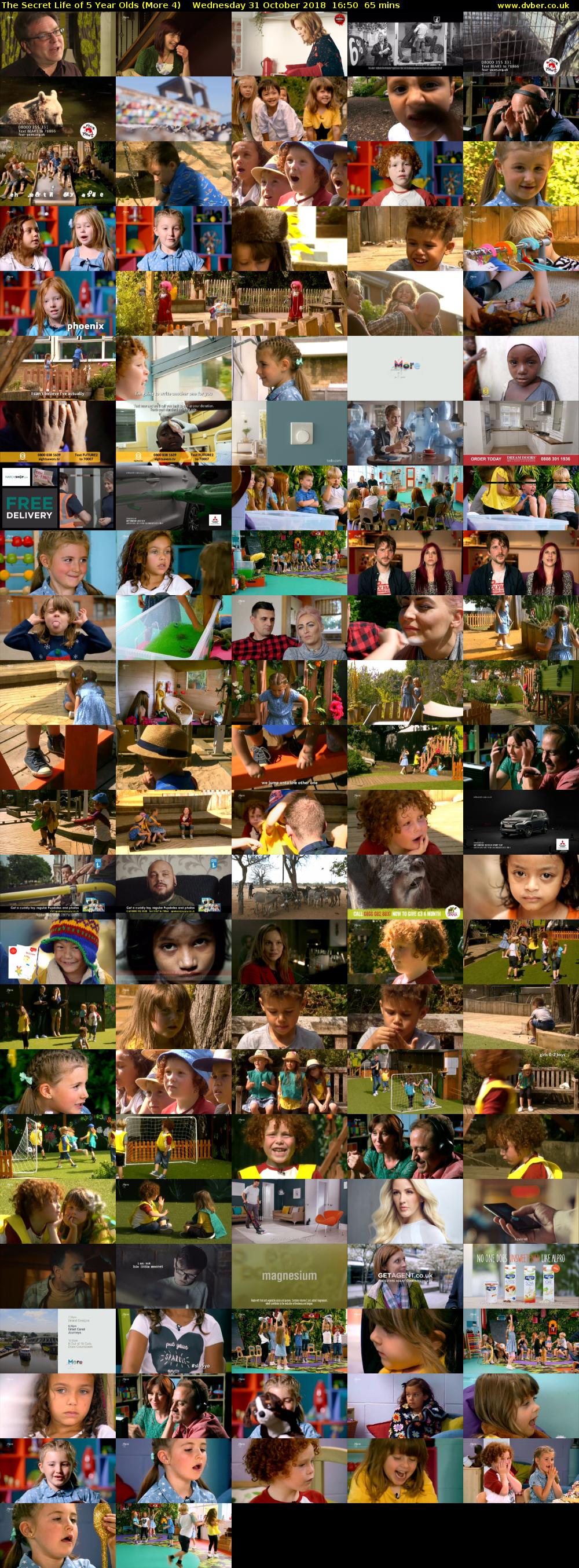The Secret Life of 5 Year Olds (More 4) Wednesday 31 October 2018 16:50 - 17:55
