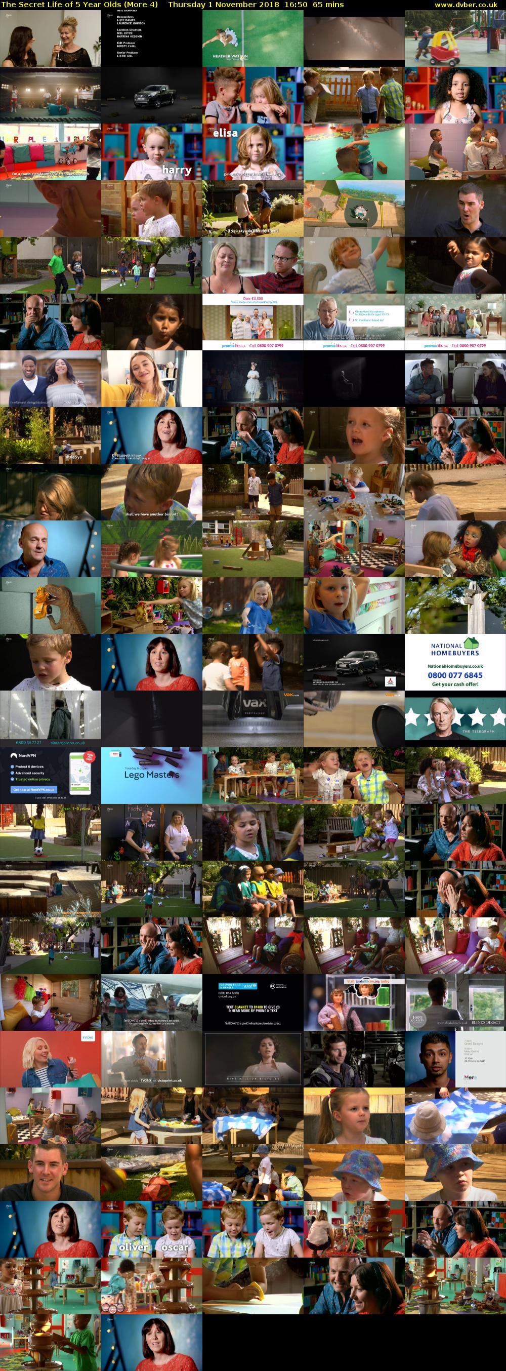 The Secret Life of 5 Year Olds (More 4) Thursday 1 November 2018 16:50 - 17:55