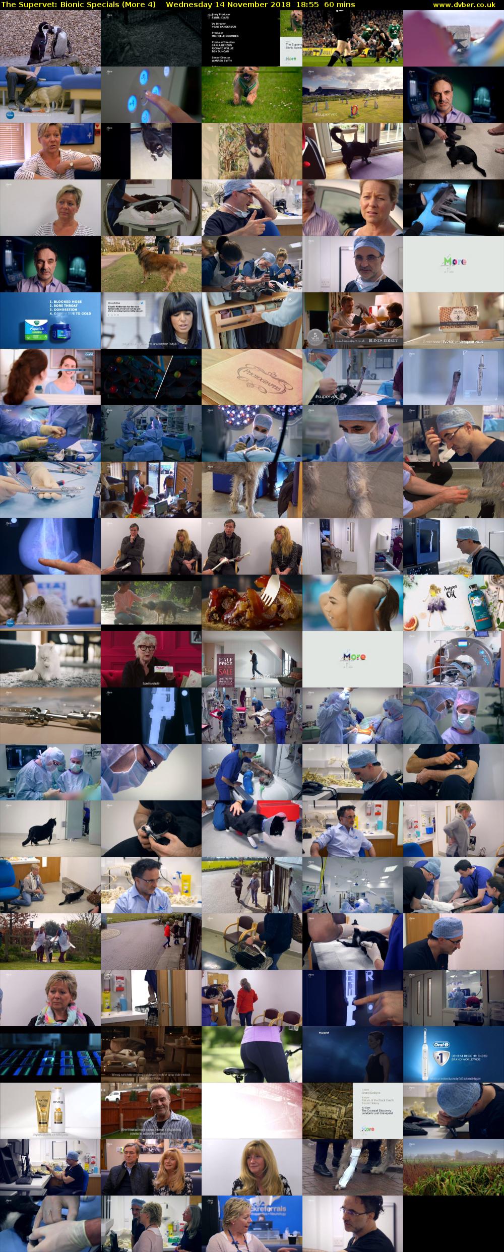 The Supervet: Bionic Specials (More 4) Wednesday 14 November 2018 18:55 - 19:55