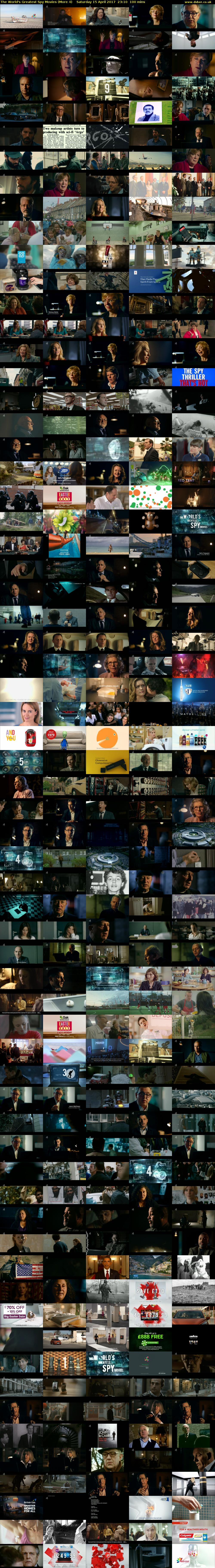 The World's Greatest Spy Movies (More 4) Saturday 15 April 2017 23:10 - 00:50