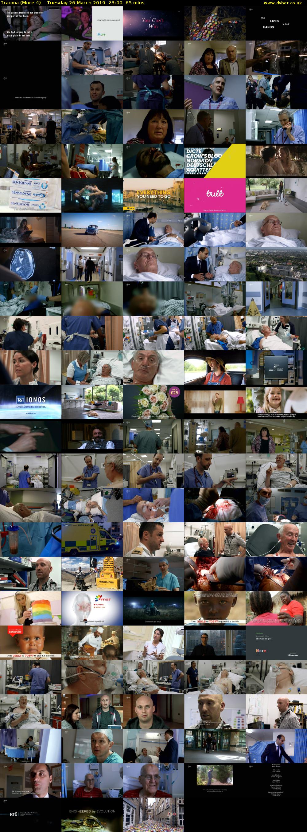 Trauma (More 4) Tuesday 26 March 2019 23:00 - 00:05