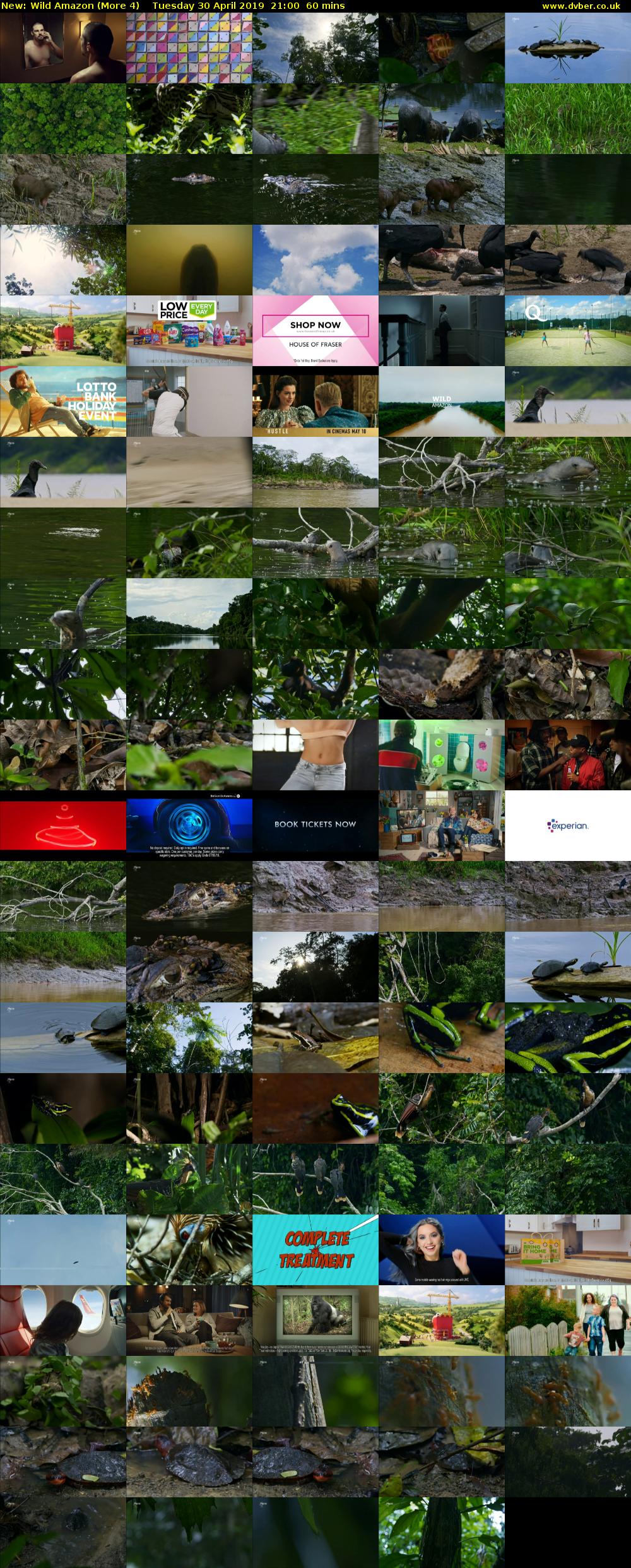 Wild Amazon (More 4) Tuesday 30 April 2019 21:00 - 22:00