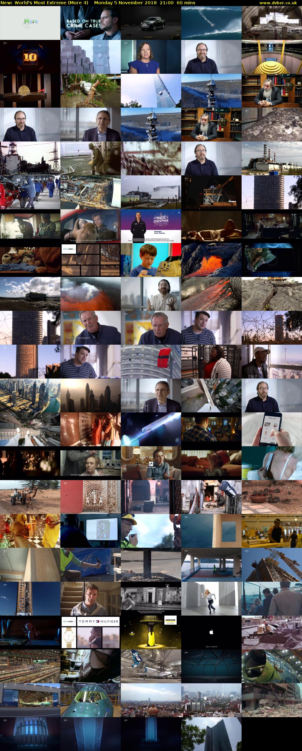 World's Most Extreme (More 4) Monday 5 November 2018 21:00 - 22:00