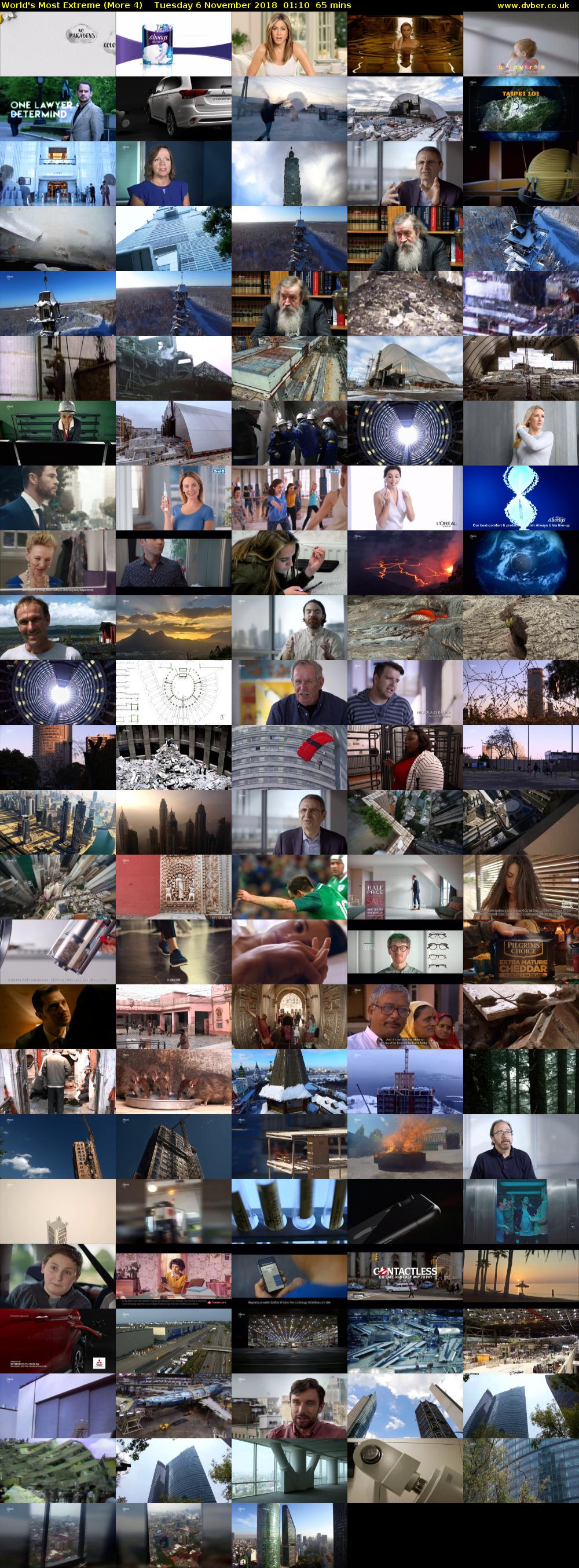 World's Most Extreme (More 4) Tuesday 6 November 2018 01:10 - 02:15