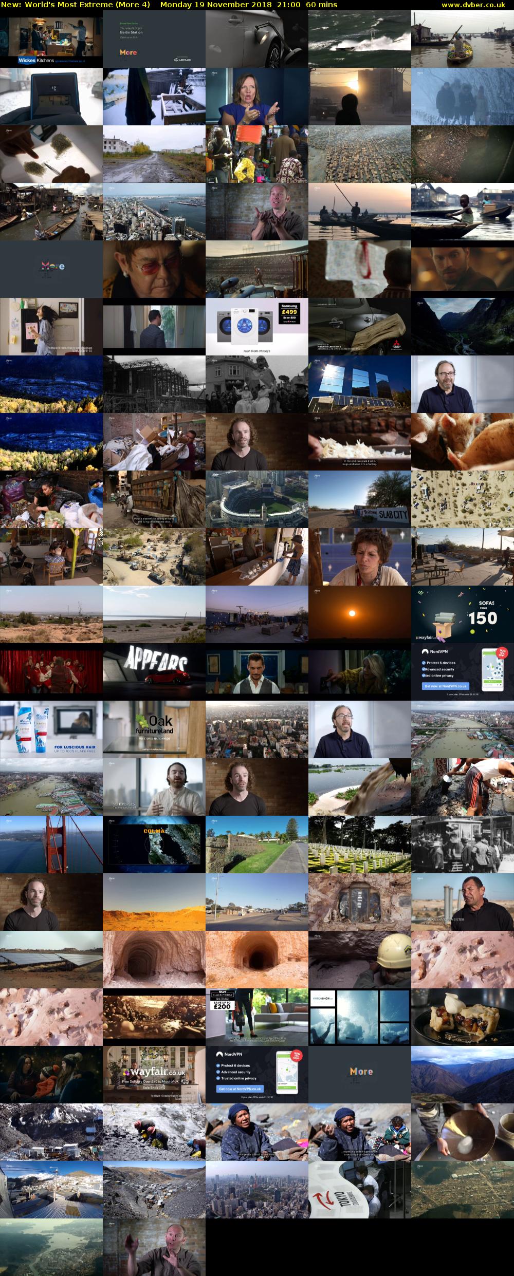 World's Most Extreme (More 4) Monday 19 November 2018 21:00 - 22:00