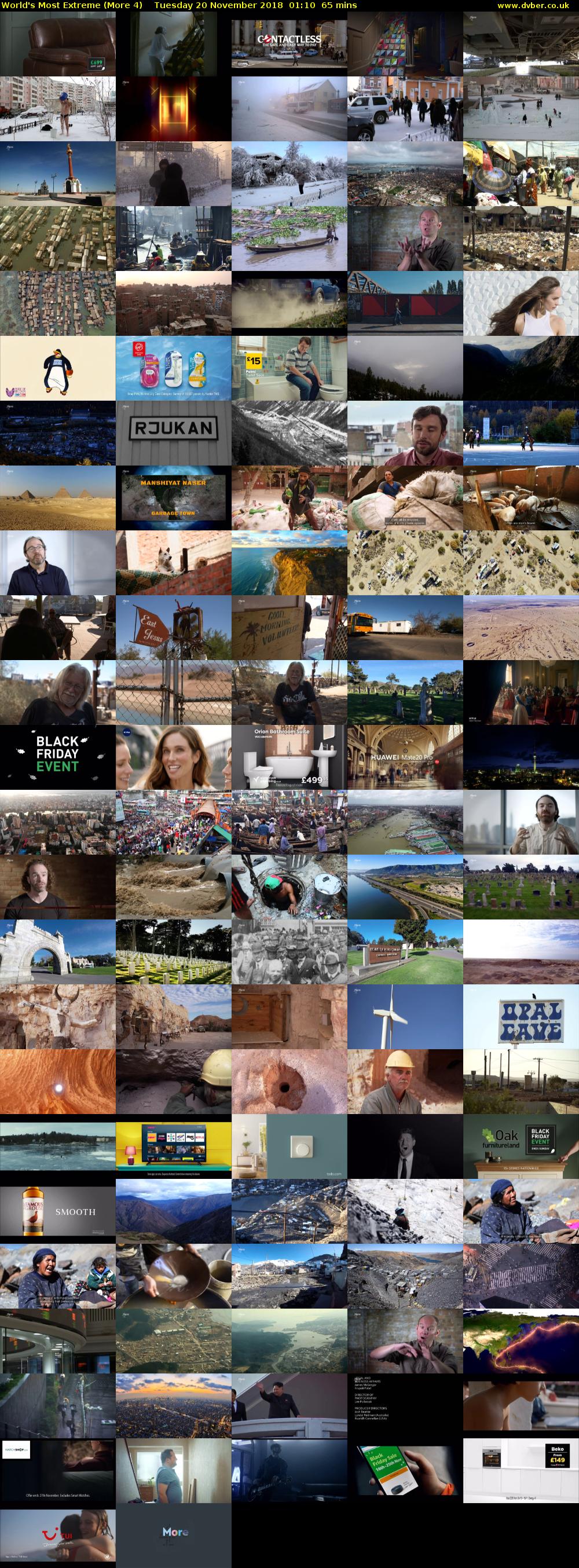 World's Most Extreme (More 4) Tuesday 20 November 2018 01:10 - 02:15
