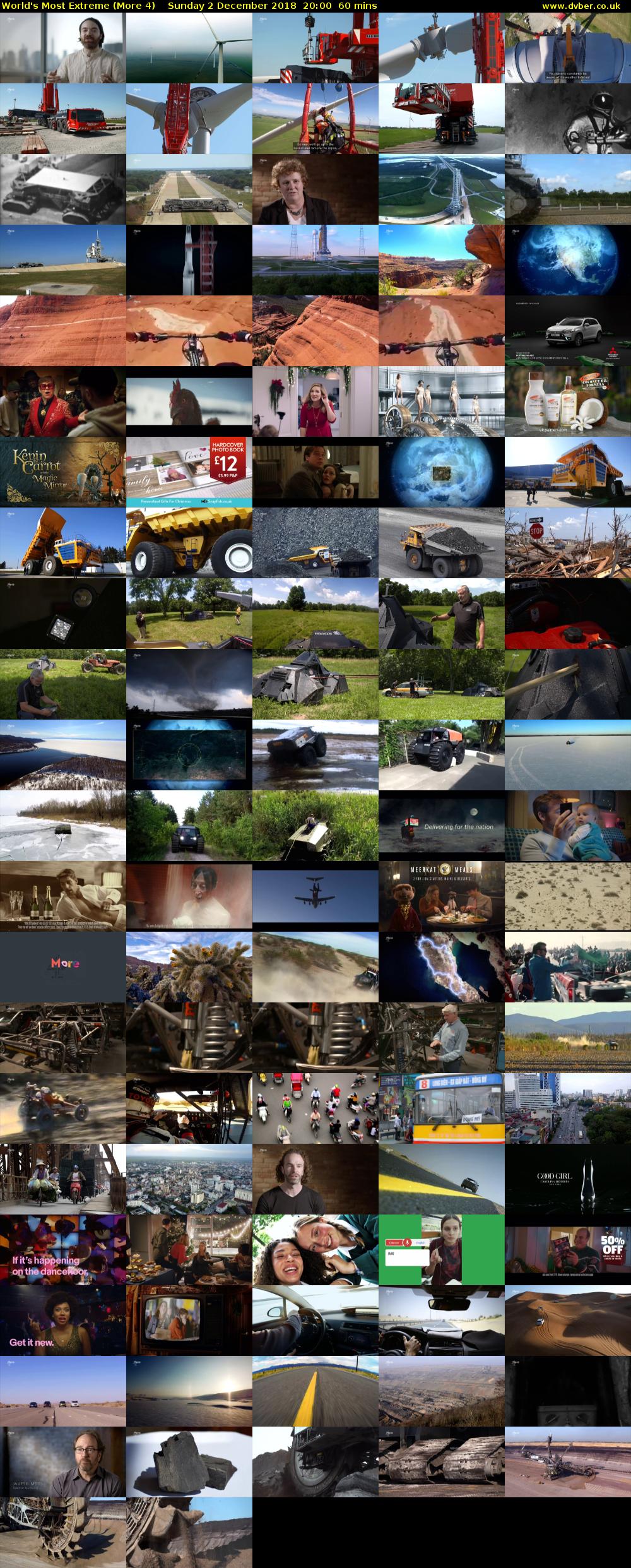 World's Most Extreme (More 4) Sunday 2 December 2018 20:00 - 21:00