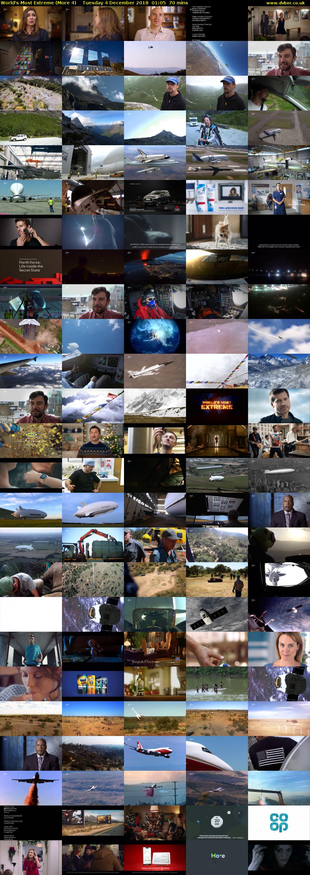 World's Most Extreme (More 4) Tuesday 4 December 2018 01:05 - 02:15