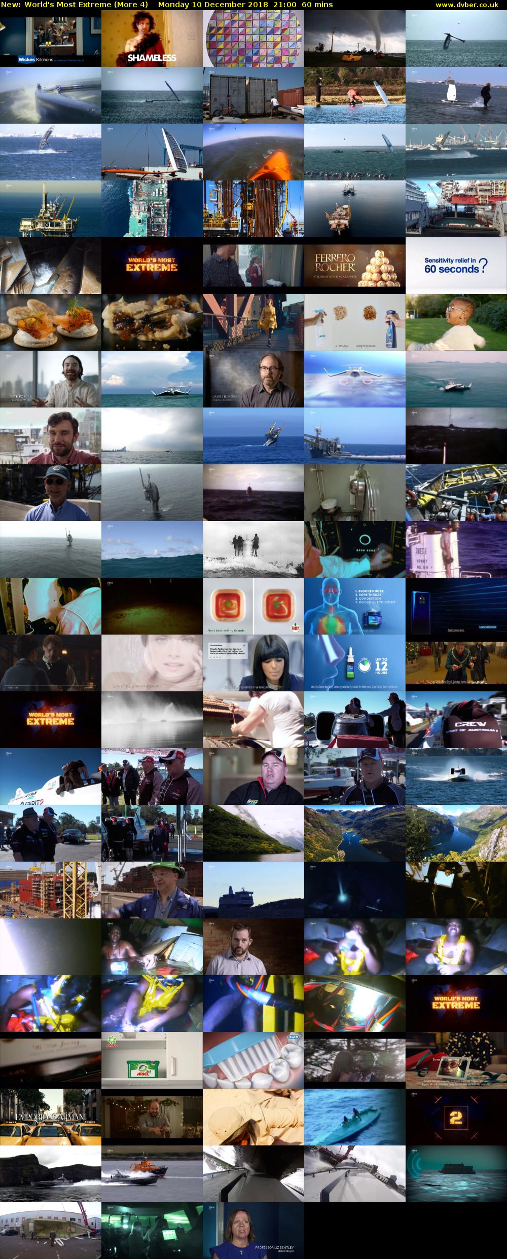 World's Most Extreme (More 4) Monday 10 December 2018 21:00 - 22:00